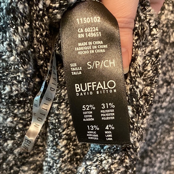 Buffalo David Bitton Black and White Crew Neck Sweater - Picture 5 of 5